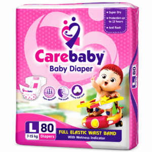 Carebaby Diapers Large | Size 4 | 80 Pcs