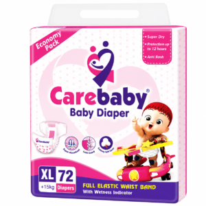 Carebaby Diapers XL | Size 5 | 72 Pcs