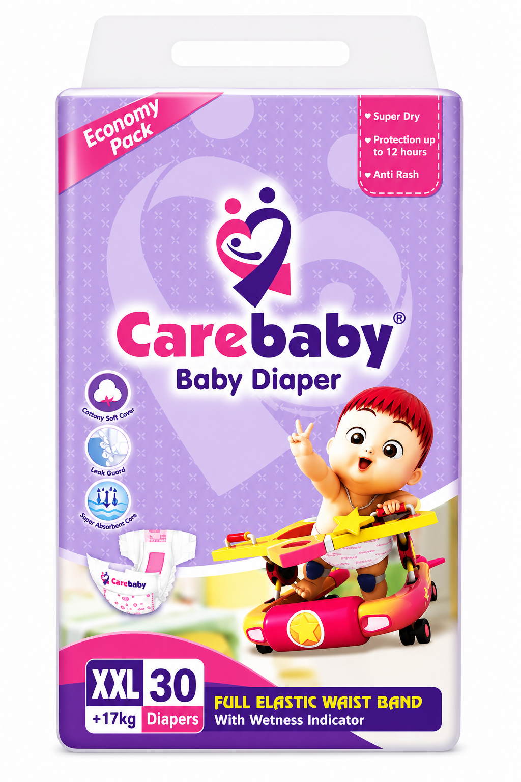 Carebaby Diapers XXL | Size 6 | 30 Pcs