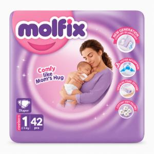 Molfix Diapers Newborn | Size 1 | 42 Pcs