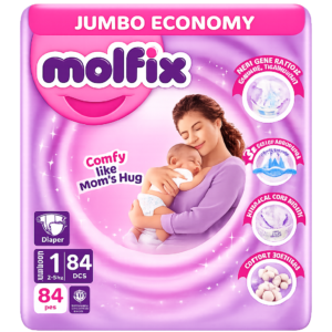 Molfix Diapers New Born | Size 1 | 84 Pcs