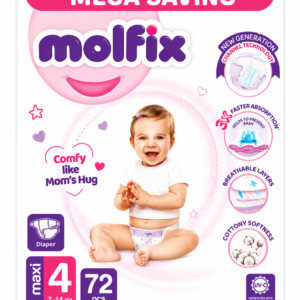 Molfix Diapers Large | Size 4 | 72 Pcs
