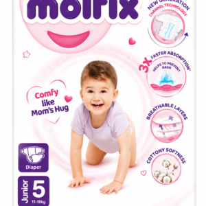 Molfix Diapers XL | Size 5 | 62 Pcs