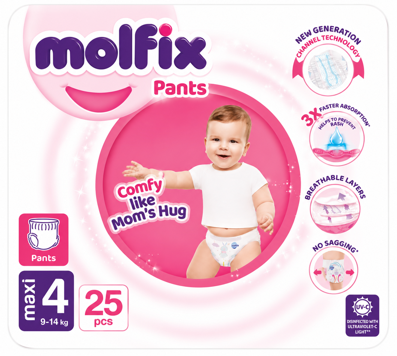 Molfix Pants Large | Size 4 | 25 Pcs