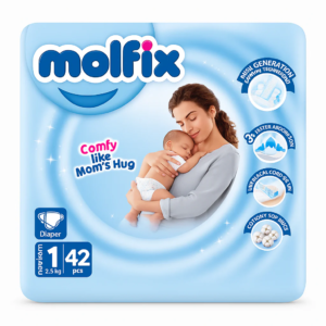 Molfix Diapers Newborn | Size 1 | 42 Pcs