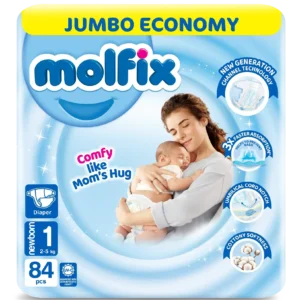 Molfix Diapers New Born | Size 1 | 84 Pcs