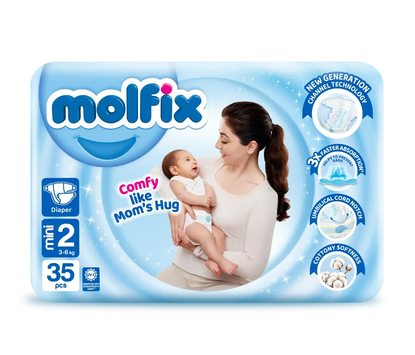 Molfix Diapers Small | Size 2 | 35 Pcs