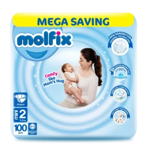 Molfix Diapers Small | Size 2 | 100 Pcs