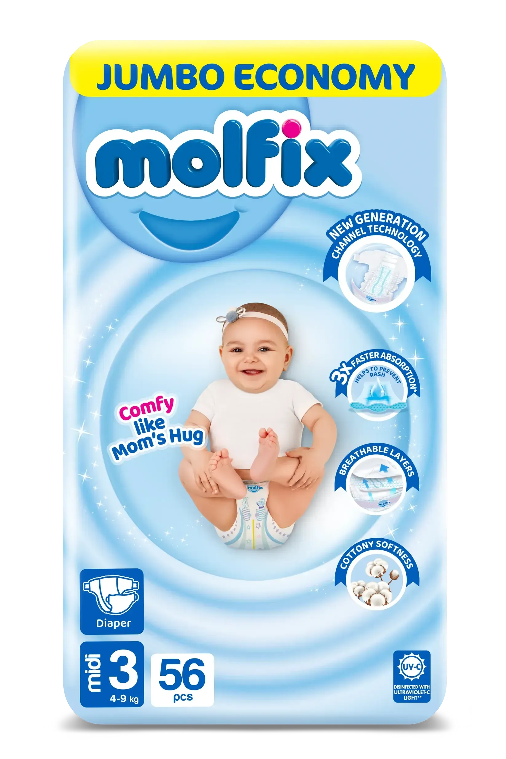Molfix Pants Medium | Size 3 | 56 Pcs