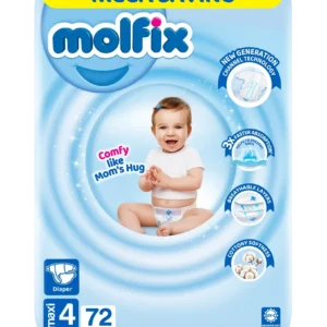 Molfix Diapers Large | Size 4 | 72 Pcs